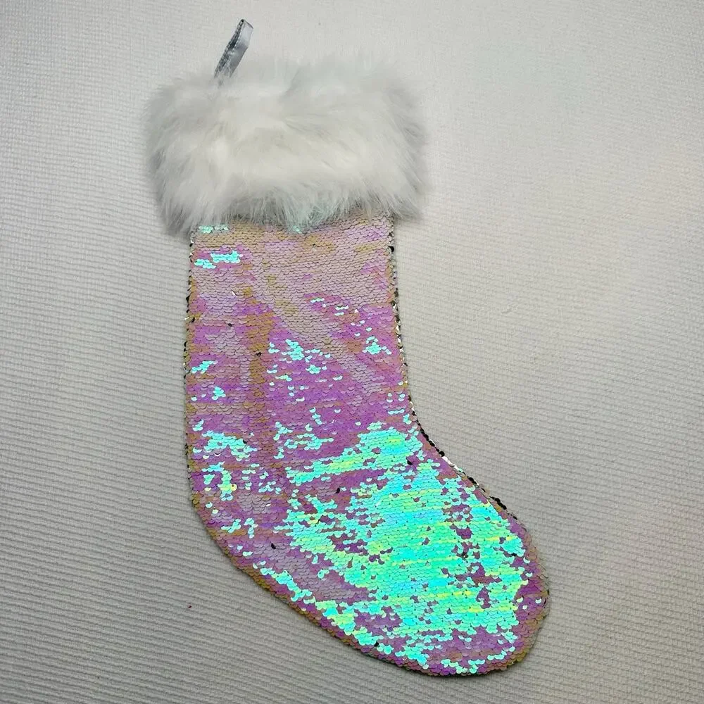 Target Wondershop Fur Sequin flip sequin unicorn color stocking